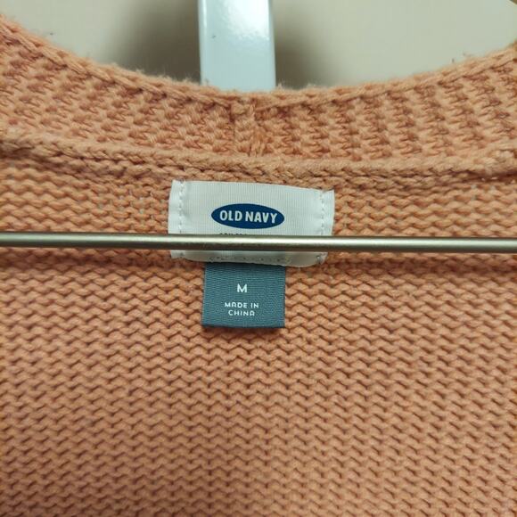 Old Navy Pink Longline Duster Cardigan M Cozy Open Front Minimal - Picture 3 of 6